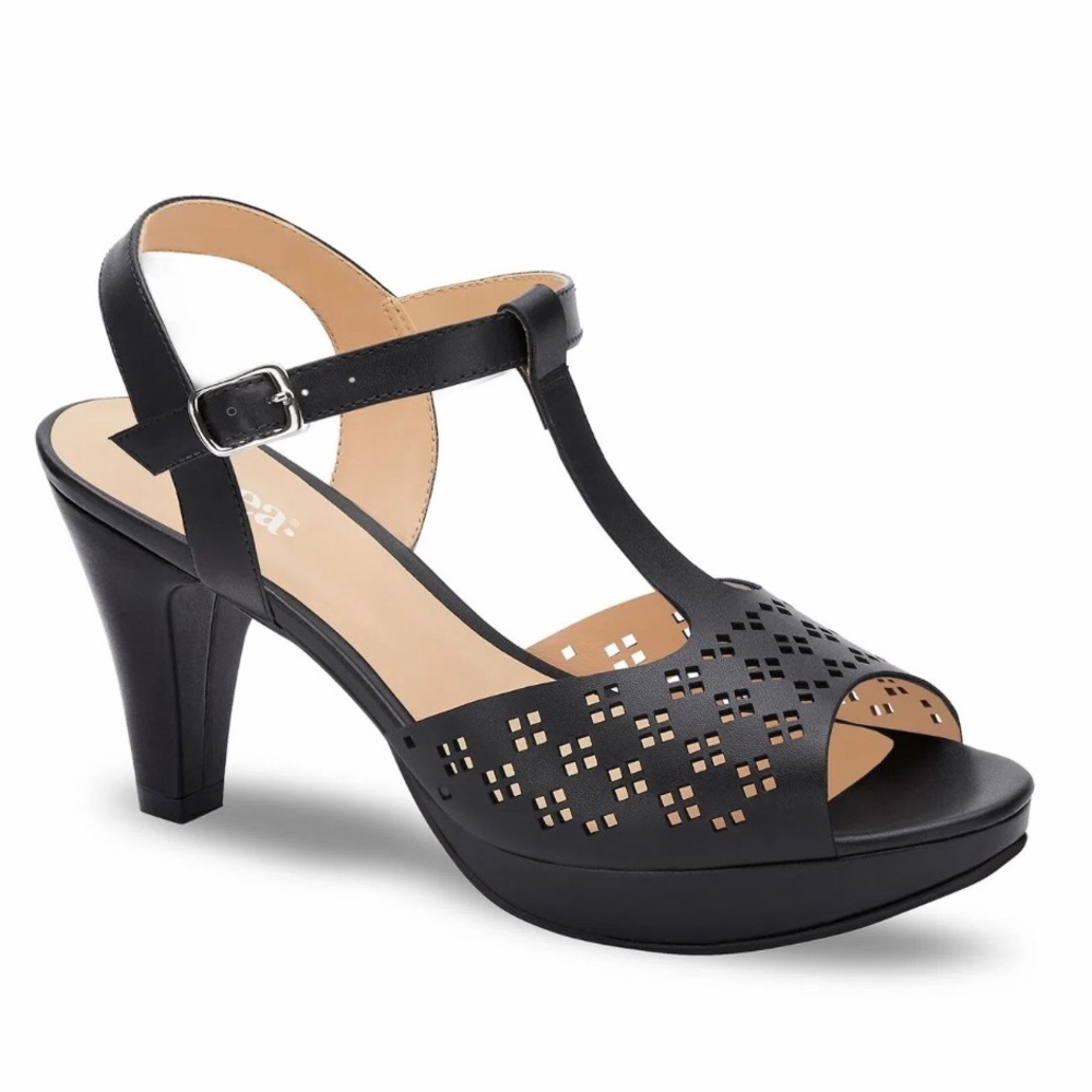 Andrea ~ Black Platform Sandals